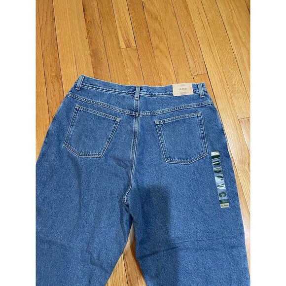 LL Bean Womens Jeans Fleece Lined Size 20 Petite Original Fit Relaxed Blue NEW - Picture 8 of 16